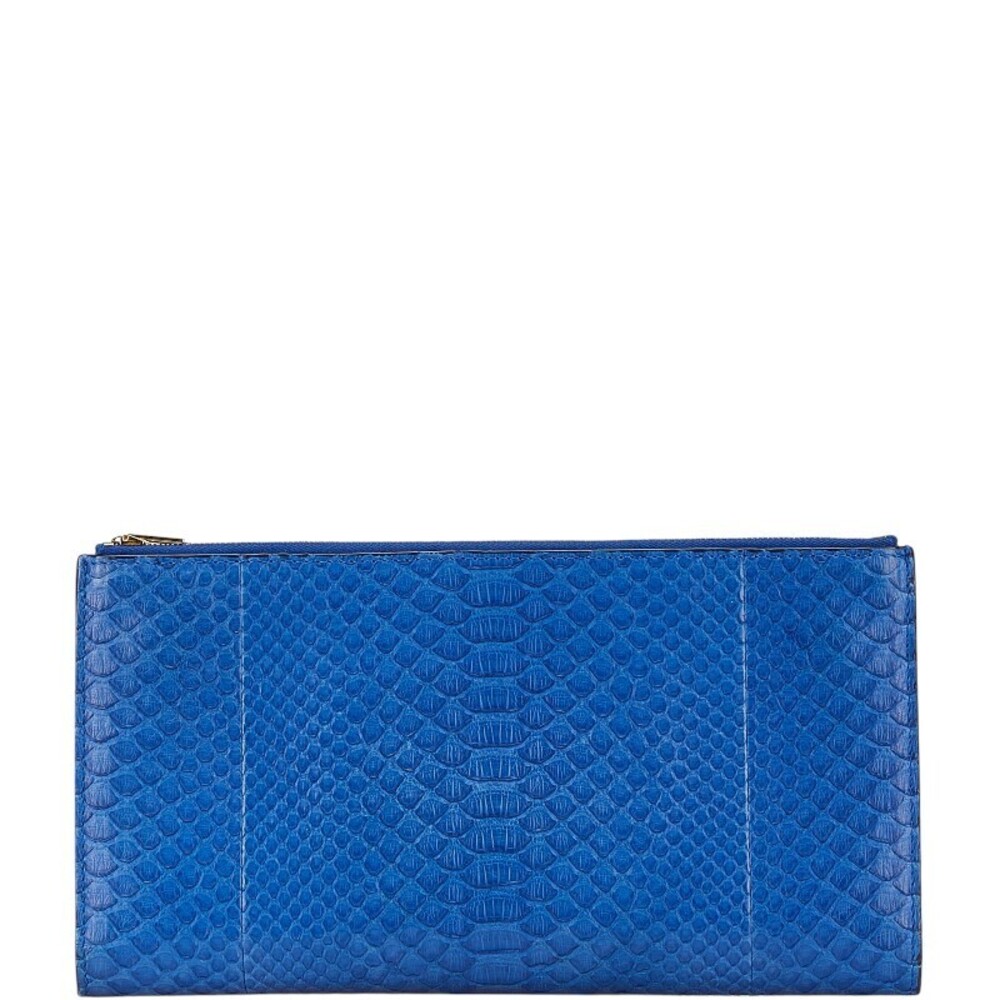 Celine clutch blue leather bag crocodile Trio - Picture 2 of 9